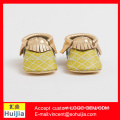 100% Handmade soft sole unique cute design leather baby shoes leather printed baby moccasins